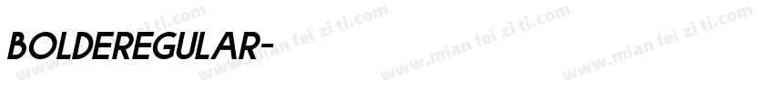 BOLDE Regular字体转换